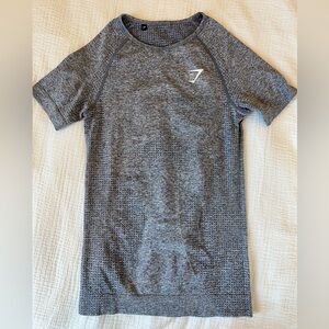 Gymshark Vital Seamless Tee Shirt Steel Blue Marl